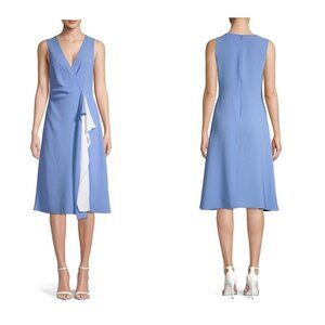 Diane Von  Furstenberg Addison Blue and White Ruched Dress 6